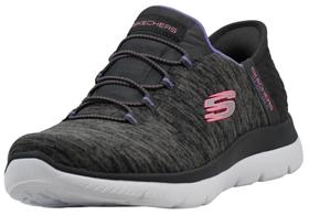 Tênis Feminino Skechers Summits Dazzling Haze Cinza Chumbo Roxo Tênis Feminino Skechers Summits Dazzling Haze Cinza Chumbo Roxo