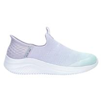 Tênis Feminino Skechers Ultra Flex 3.0 Blend Azul e Rosa 150