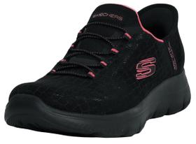 Tênis feminino Slip-ins Skechers Summits Classy Night preto/rosa
