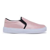 Tênis Feminino Slip On Calce Fácil Casual Rosa