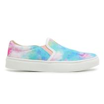 Tênis Feminino Slip On Calce Fácil Casual Tie Dye - Zafrem