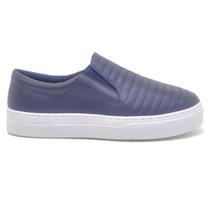 Tenis Feminino Slip On Calce Fácil Iate Confortável Ref 111