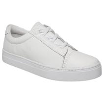 Tênis Feminino Slip On Casual Couro Branco