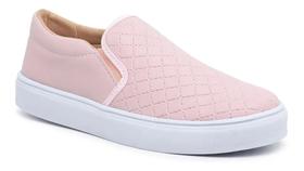 Tenis Feminino Slip On Confortavel Rosa - PEQUENO ENCANTO MODA INFANTIL