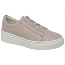 Tênis Feminino Slip On Couro Legitimo Super confortável