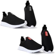 Tênis Feminino Slip On Esporte Caminhada Confortável Kit 2