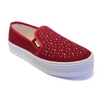 Tênis Feminino Slip On Plataforma Sapatilha Sola Alta K107 - FABRICATA