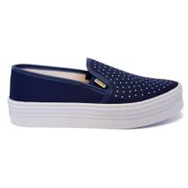 Tênis Feminino Slip On Plataforma Sapatilha Sola Alta K107