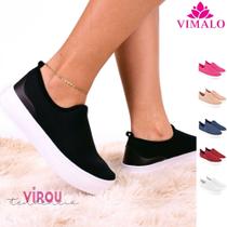 Tênis feminino slip on shoes sola expandida super leve e flexível sh-05