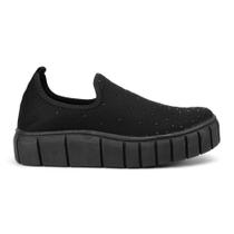 Tênis Feminino Slip On Sola Alta Cores Divertida Moda Blogueirinha Para Passeios Lazer Confortável