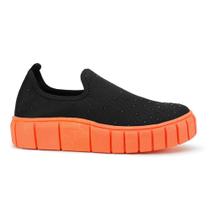 Tênis Feminino Slip On Sola Alta Cores Divertida Moda Blogueirinha Para Passeios Lazer Confortável