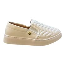 Tenis Feminino Slip Vizzano Casual Calce Fácil Básico Texturizado Conforto 1214.1010 Branco