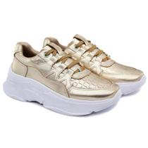 Tênis Feminino Sneaker Casual Solado Fechamento Cadarço