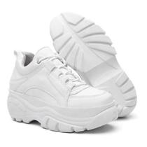 Tênis Feminino Sneaker Chunky Branco Plataforma