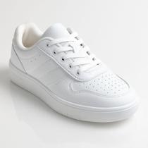 Tênis Feminino Sneakers Branco Sola Tratorado Fashion Chunky Liso