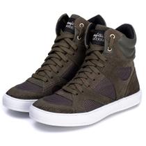 Tênis Feminino Sneakers Moda Fitness Sola Reta Cano Alto Fecho Cadarço Conforto Qualidade Treinos