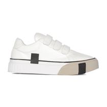 Tênis Feminino Sola Alta Com ajuste fácil Branco Moderno Casual