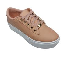 Tênis Feminino Sola Alta Salto Plataforma Casual Flatform Cadarço