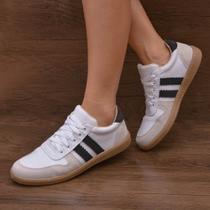 Tênis feminino sola reta para samb low material sintético confortável Tênis feminino sola reta para samb low material sintético confortável