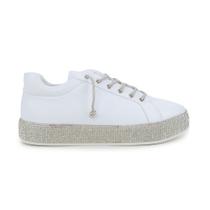Tênis Feminino Stasy Flatform Strass Branco - 3188 Tênis Feminino Stasy Flatform Strass Branco - 3188