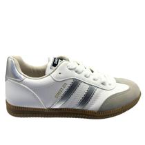 Tênis Feminino Sua Cia Ana Castela Ref 8355 Branco e Prata