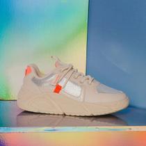 Tênis Feminino Tweenie Chunky Dalla Recorte Cintilante Prata e Nude 556.038 Tênis Feminino Tweenie Chunky Dalla Recorte Cintilante Prata e Nude 556.038