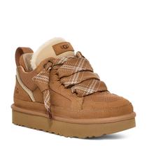 Tênis feminino UGG LOWMEL em camurça castanha com forro de lã