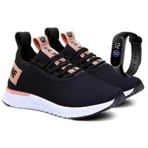 Tênis Feminino Ultrabone Esportivo Relógio Digital Kit Casual treino Academia Musculação
