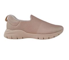 Tênis Feminino Usaflex AK0603 Anatômica Elastano Bege