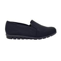 Tênis feminino Usaflex ao1300 loafer elastano preto conforto