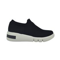 Tênis Feminino Usaflex Slipon Casual Tecido Am01004 Preto