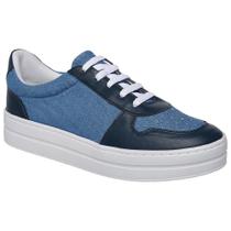 Tênis Feminino Vegano Premium Jeans Azul/Plume Marinho 2032 - Pdk Womens Shoes