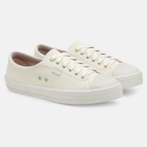 Tenis Feminino Versatil Casual Confortavel Em Lona - Cru