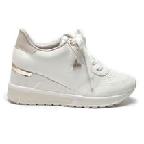 Tênis Feminino Via Marte Anabela Branco/Dourado 046-010-10