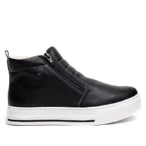 Tênis Feminino Via Marte Botinha Casual Preto/Branco
