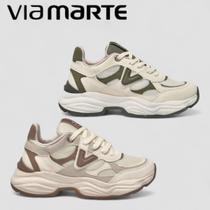 Tênis Feminino Via Marte Casual Chunky com Solado Alto 158023 Tênis Feminino Via Marte Casual Chunky com Solado Alto 158023