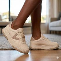 Tênis Feminino Via Marte Casual Napa Off White Bege Tênis Feminino Via Marte Casual Napa Off White Bege