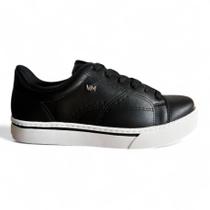Tênis Feminino Via Marte casual Napa Preto Confortável