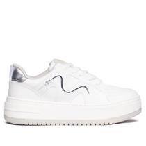 Tênis Feminino Via Marte Casual Street Branco/Prata