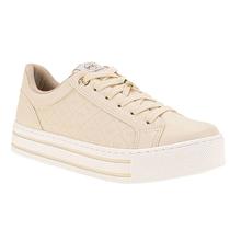 Tênis Feminino Via Marte Flatform Plataforma Conforto 010-013 Bege Tênis Feminino Via Marte Flatform Plataforma Conforto 010-013 Bege