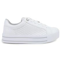Tênis Feminino Via Marte Flatform Plataforma Conforto 010-013 Branco Tênis Feminino Via Marte Flatform Plataforma Conforto 010-013 Branco