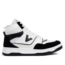 Tênis Feminino Via Marte Mid Recortes Branco/preto Tênis Feminino Via Marte Mid Recortes Branco/preto