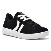 Tenis feminino via marte nobuck/napa preto/branco