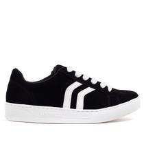 Tênis Feminino Via Marte Nobuck Preto/branco