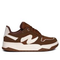 Tênis Feminino Via Marte Nobuck Solado Caixa Marrom/Branco