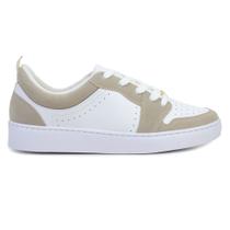 Tênis Feminino Vizzano Branco Cinza - 1214 Tênis Feminino Vizzano Branco Cinza - 1214