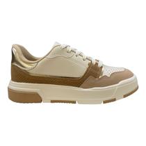 Tenis Feminino Vizzano Casual Plataforma Detalhe Metalizado 1455.102 Bege