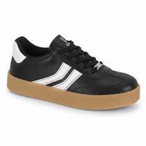 Tênis Feminino Vizzano Casual Retro Estiloso Solado Marrom Plataforma Original Confortável -