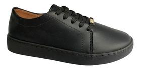 Tênis Feminino Vizzano Casual Sapatênis Original 1214.205 Preto Pelica 34