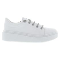 Tênis Feminino Vizzano Flatform Cadarço Strass Branco - 1339